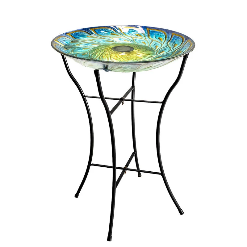 Iridescent Solar Birdbath - Image 2