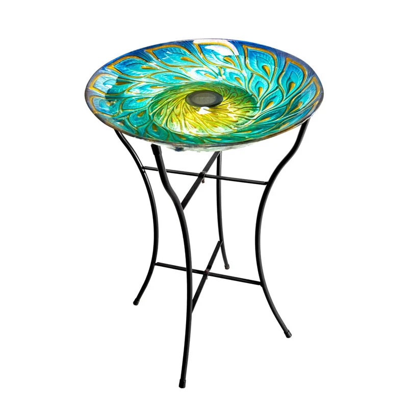 Iridescent Solar Birdbath - Image 3