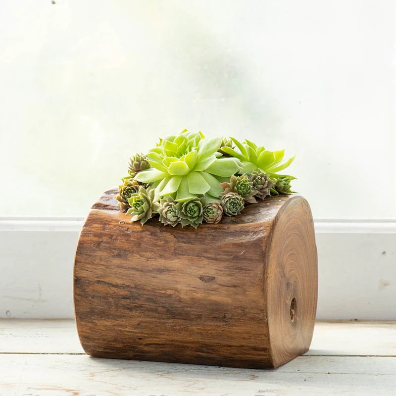Natural Teak Planter - Image 3