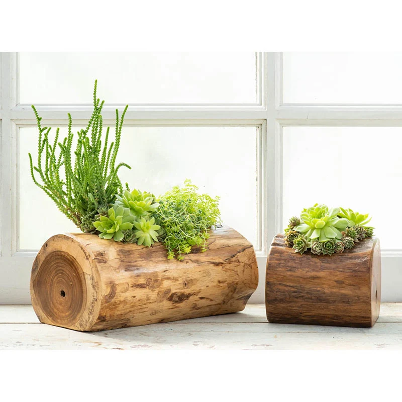 Natural Teak Planter - Image 5