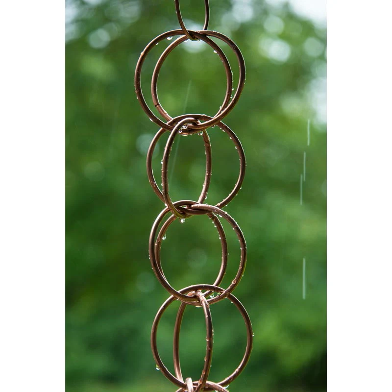Polished Copper Rain Chain 4" - Image 2
