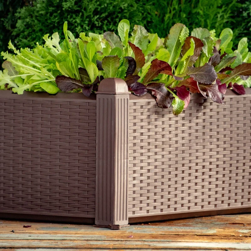 Wicker-Look Raised Garden Bed Set - Image 2